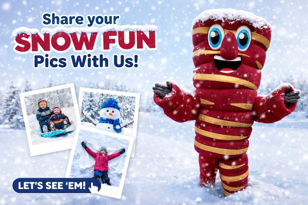 Snow covered Tony Tornado