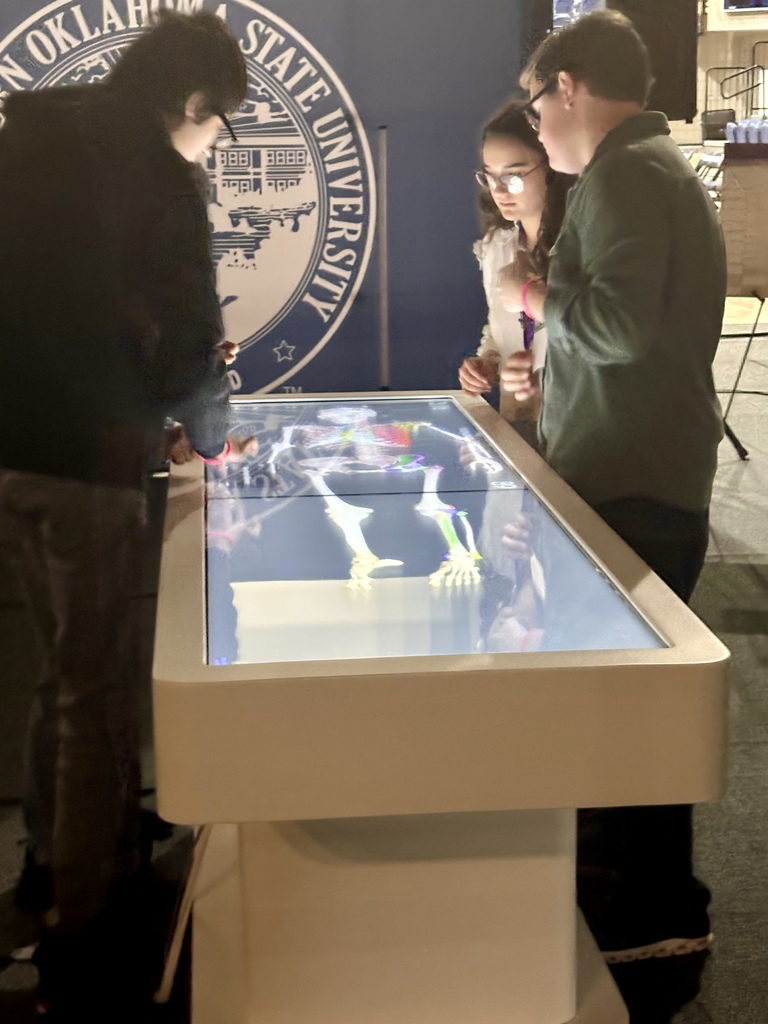 Anatomage team looking at the anatomage table