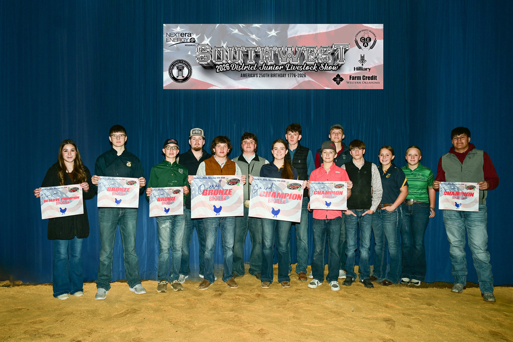 FFA students with champion signs