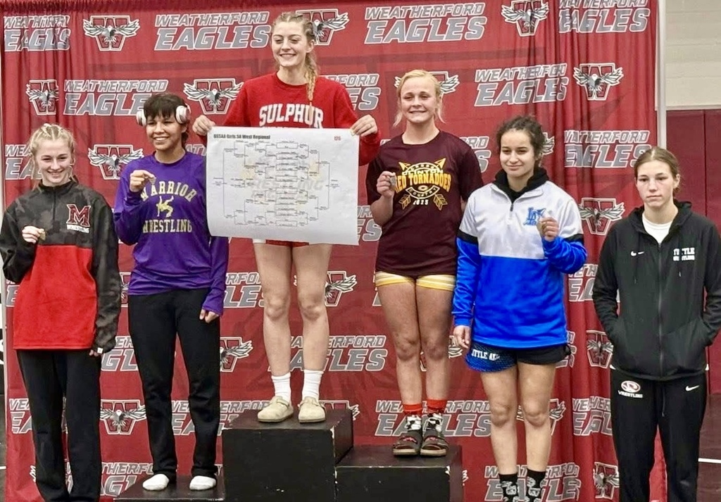 2nd place Lady Red regional wrestler