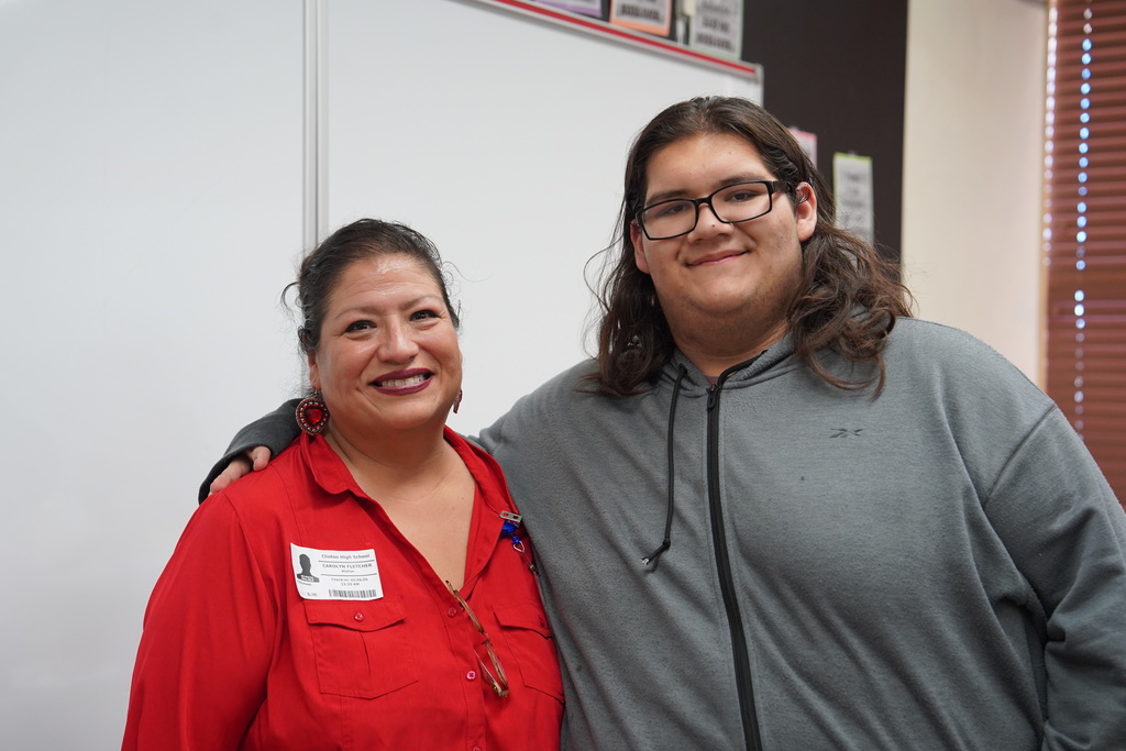 Ms. Fletcher and her son Kendrick