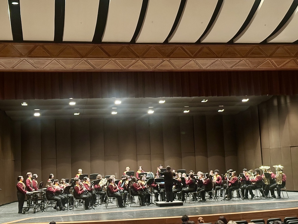 CHS Wind Ensemble on stage at district contest
