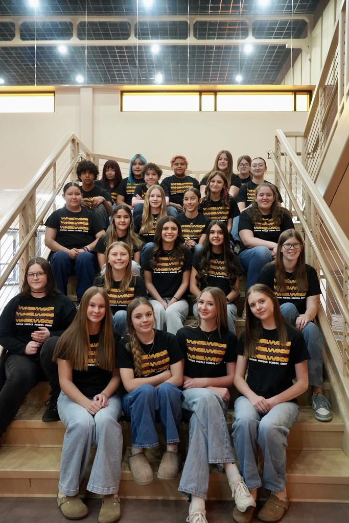 8th grade choir sitting on steps at district contest