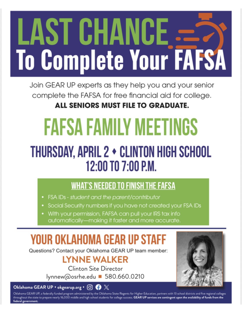 FAFSA Family Meeting - Thursday, April 2