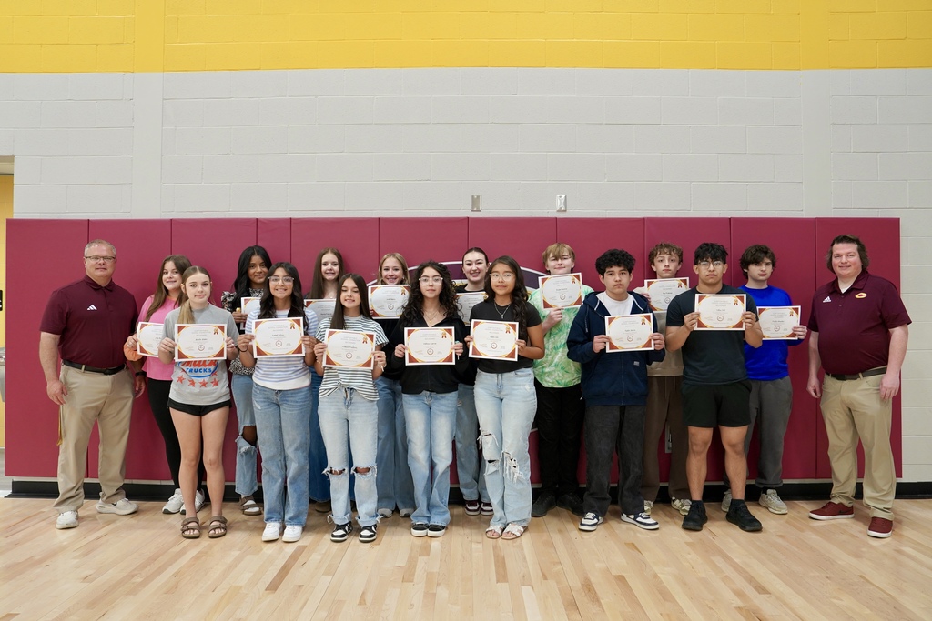 8th grade Honor Roll students