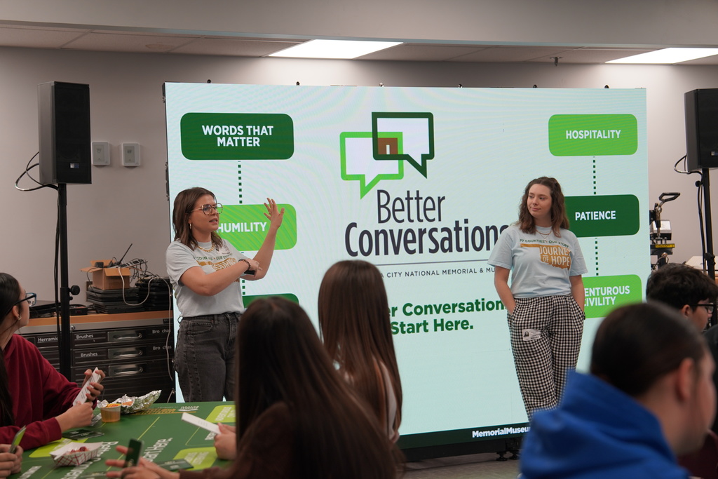 Journey of Hope presenter speaking to students