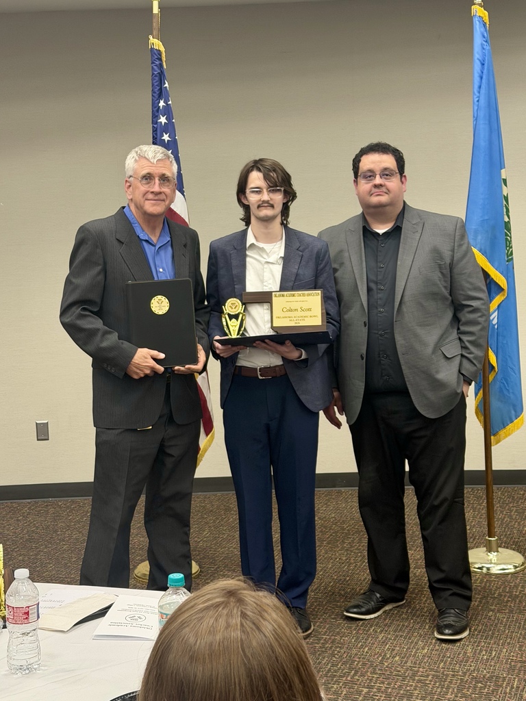 Academic Bowl All-Stater Colton Scott with Coach Wes Miller
