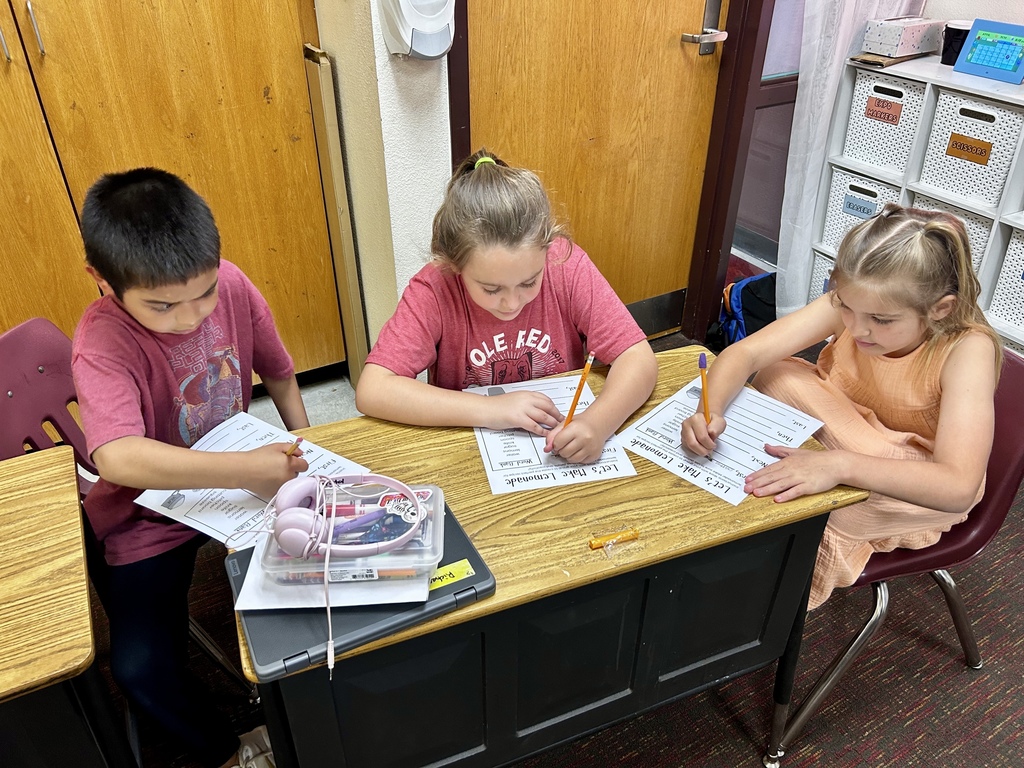 Students working on sequencing