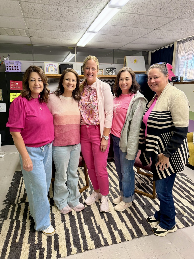 Teachers wearing pink on Wednesday