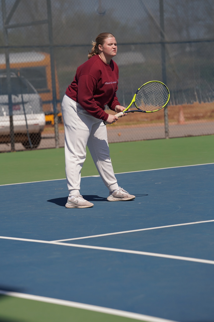 Tennis Player ready to hit the ball