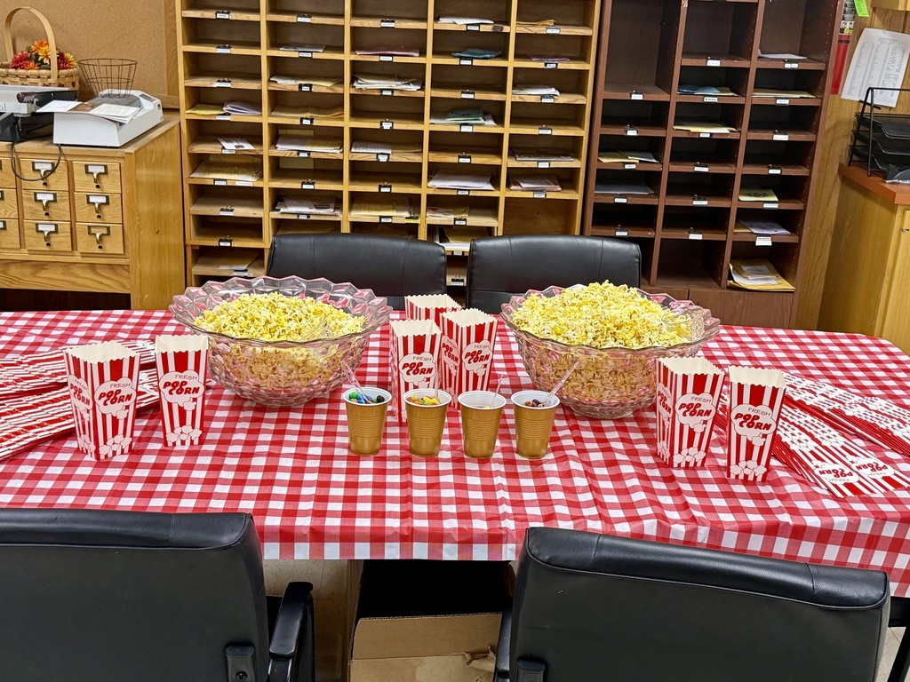 Popcorn bar in the teachers lounge at CHS