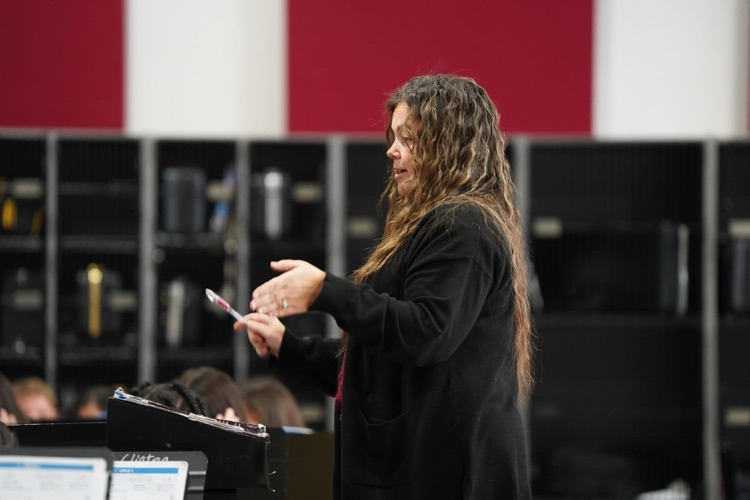 Mrs. Morgan directing the 6th grade band
