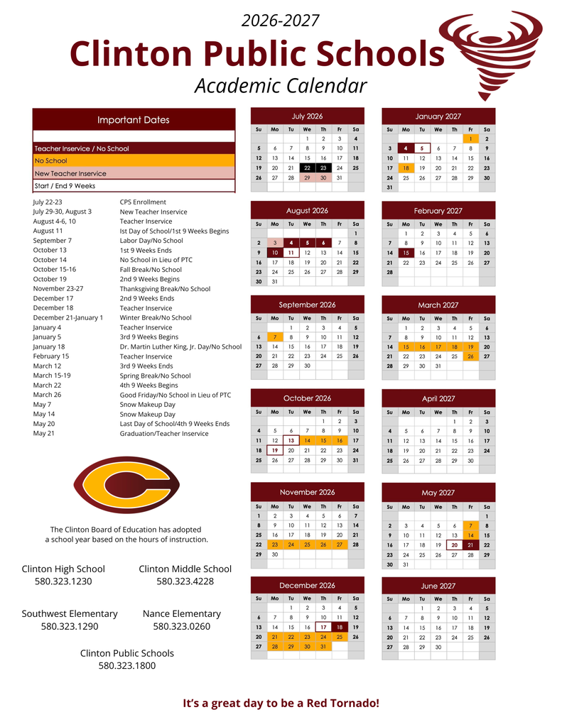 26-27 Academic Calendar