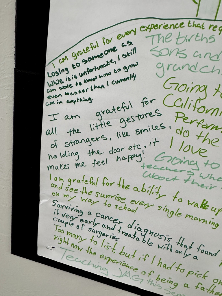Gratitude quotes from students