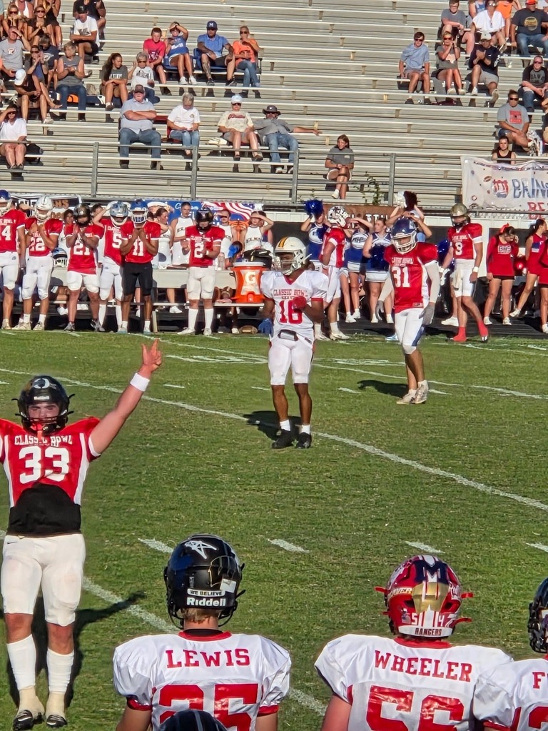 Football player on the field at the Classic Bowl