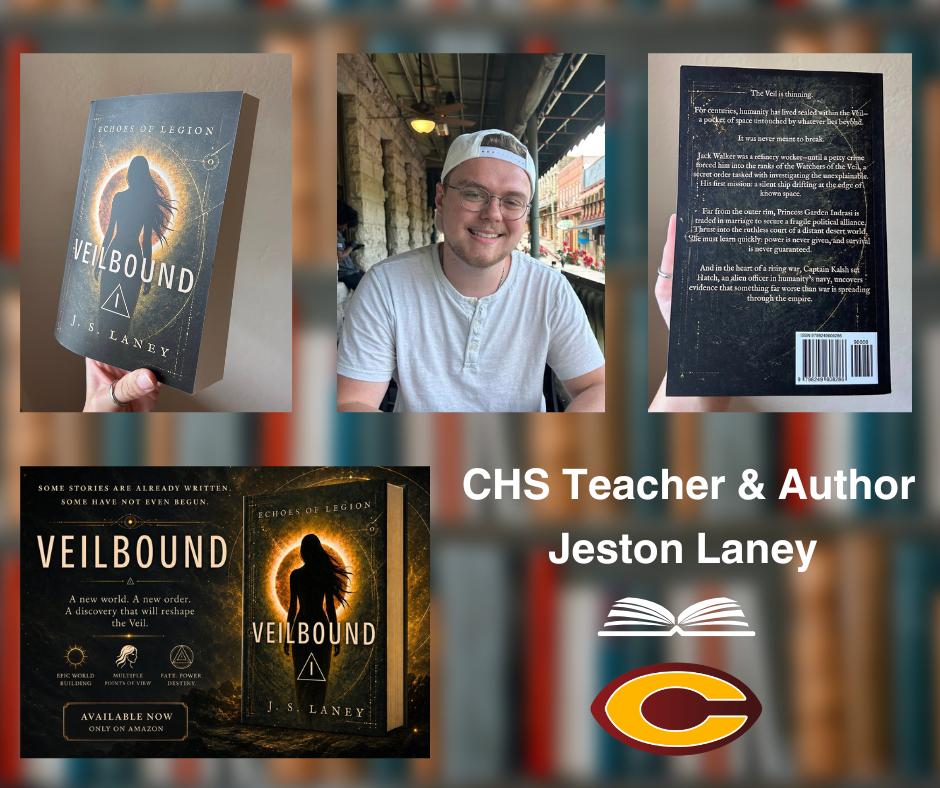 CHS Teacher with his published book
