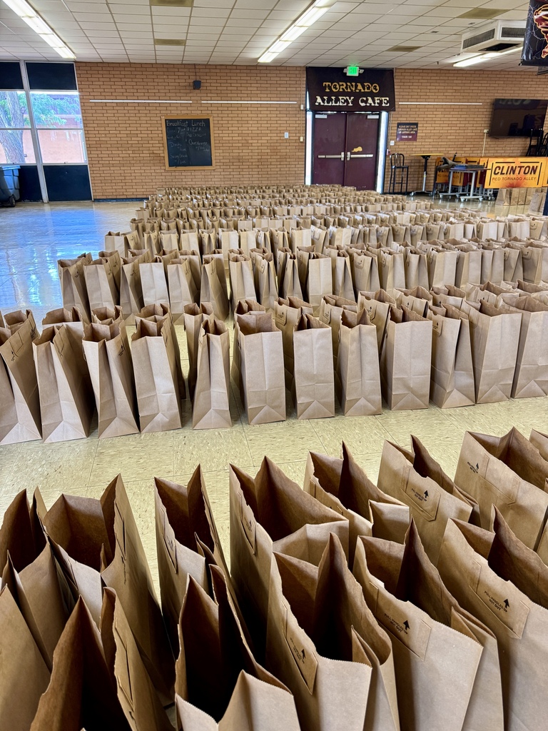 Lunch bags ready to be packed at CHS