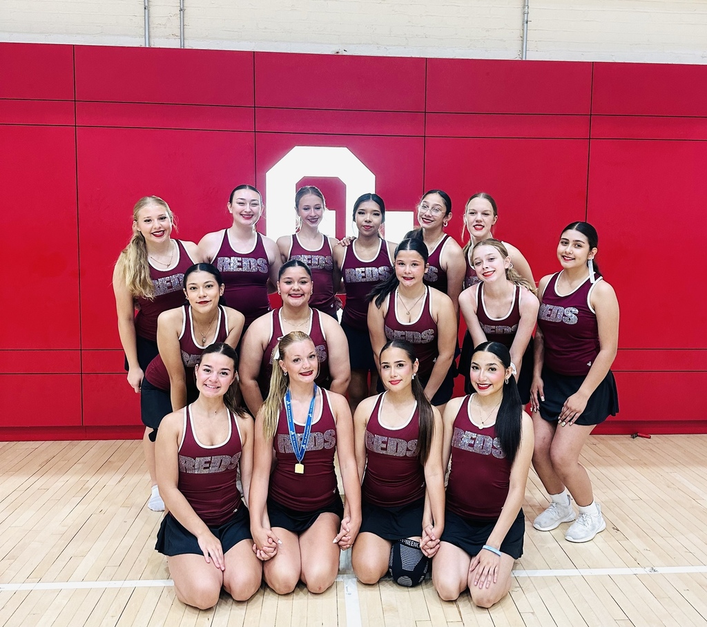 CHS Pom Team smiling after a performance