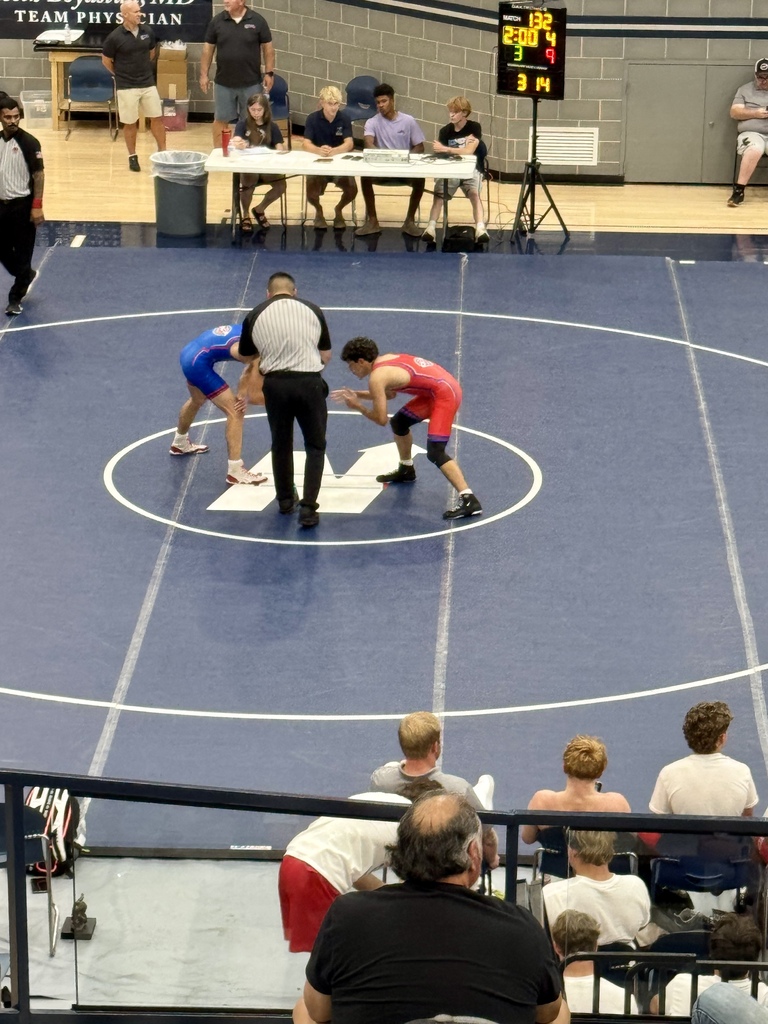 Wrestler getting ready to start his All-State match