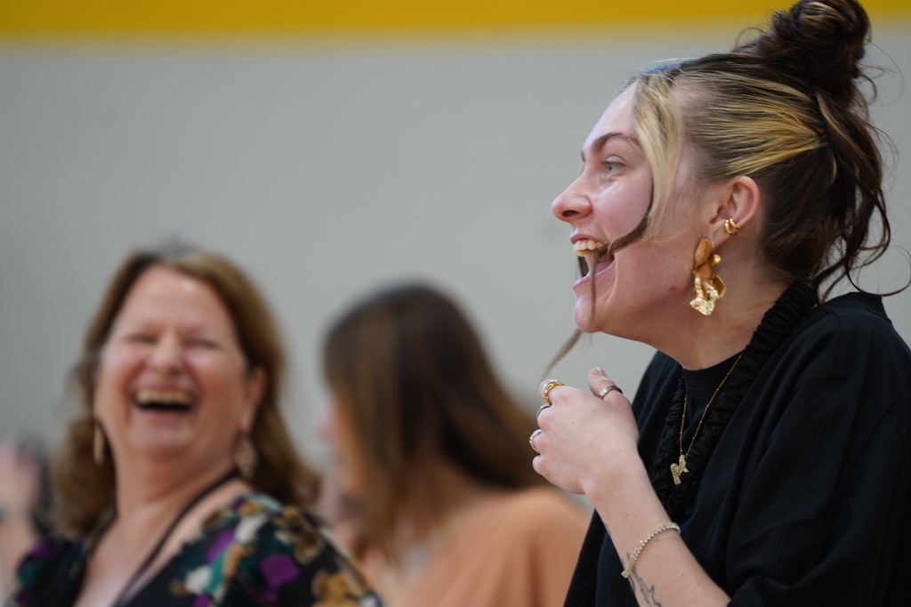 Teachers laughing