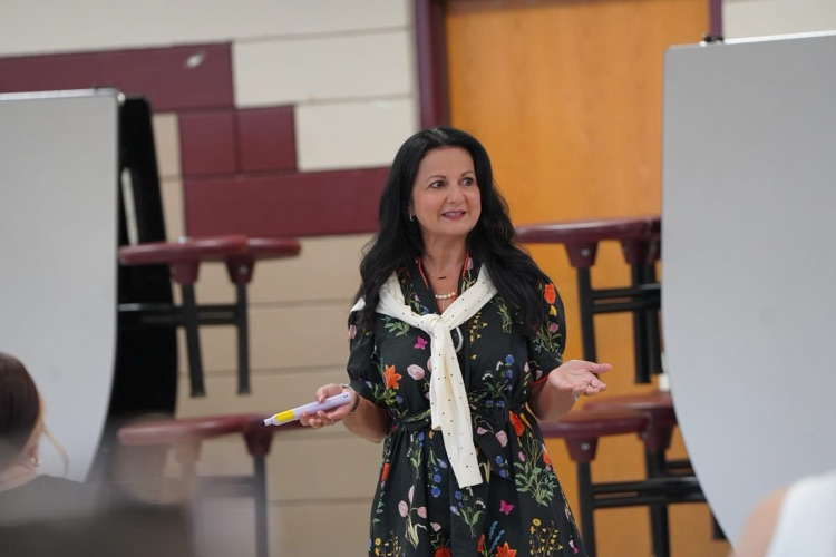 guest speaker explaining concept to teachers