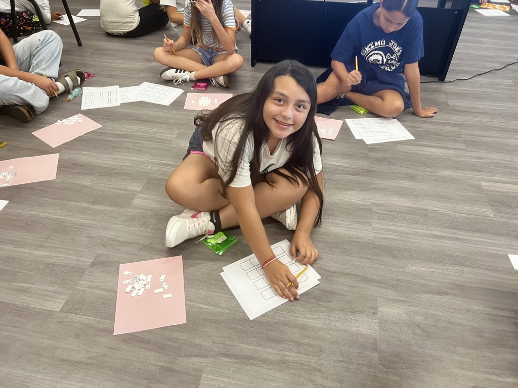 Student working on patterns and rhythms in music class