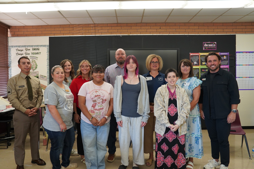 Recruiters and college reps with seniors