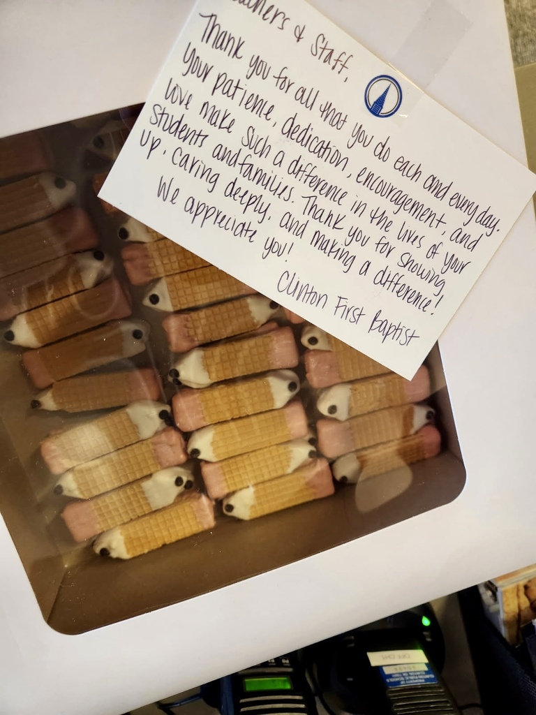 Box of sweet treats for CMS teachers