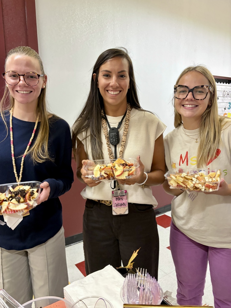 3 Southwest teachers with their apple creations