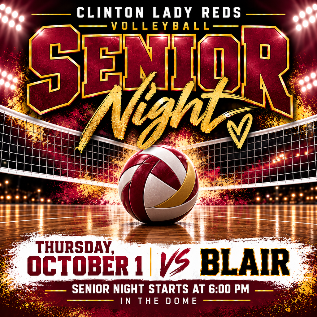 Lady Reds Volleyball Senior Night, Thursday, October 1 at 6:00pm
