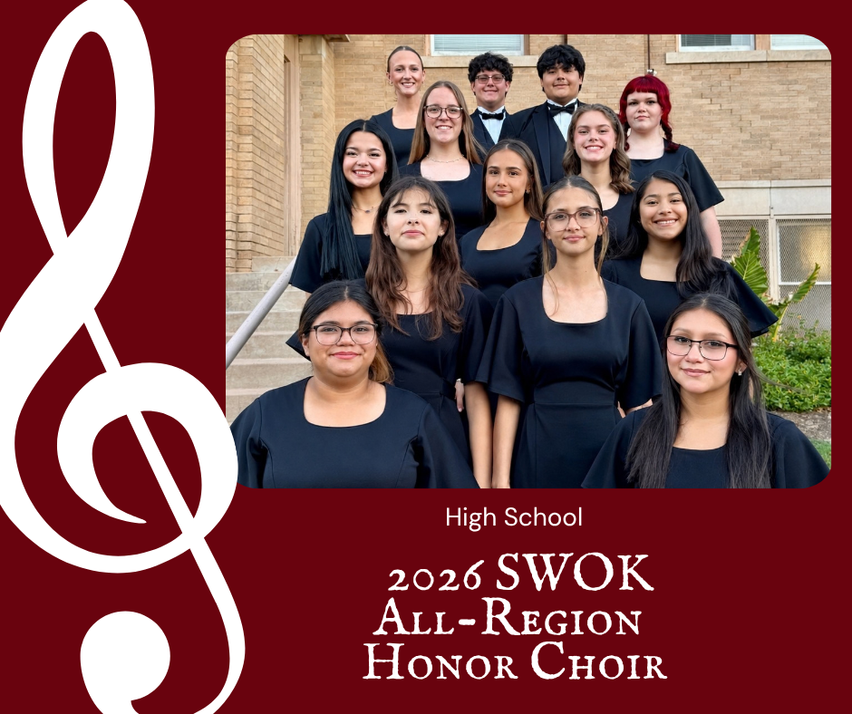 2026 CHS Southwest Honor Choir Members standing on steps for photo