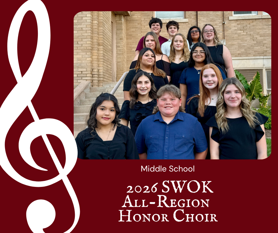 2026 CMS Southwest Honor Choir Members standing on steps for photo