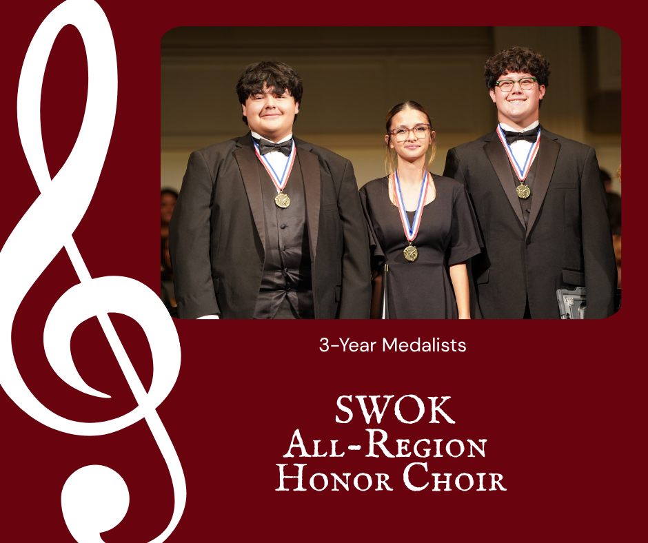 3 CHS vocalists who are 2026 Southwest Honor Choir, 3-year medalists