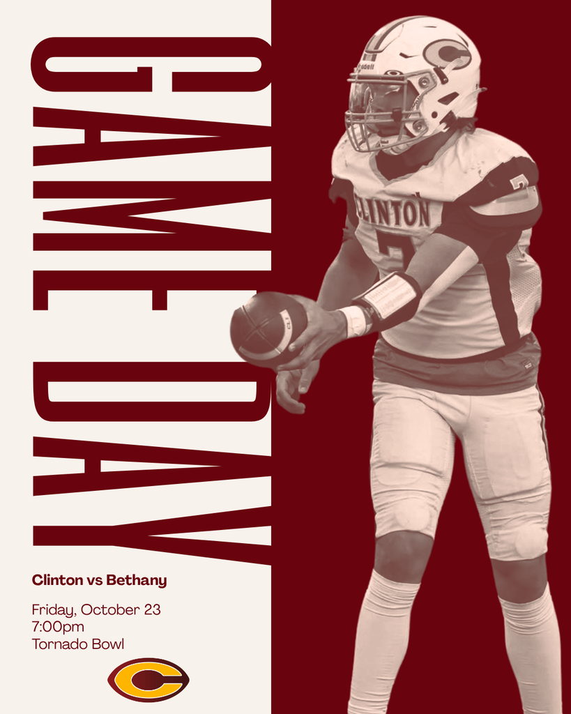 Red Tornado Football Player with Game Day