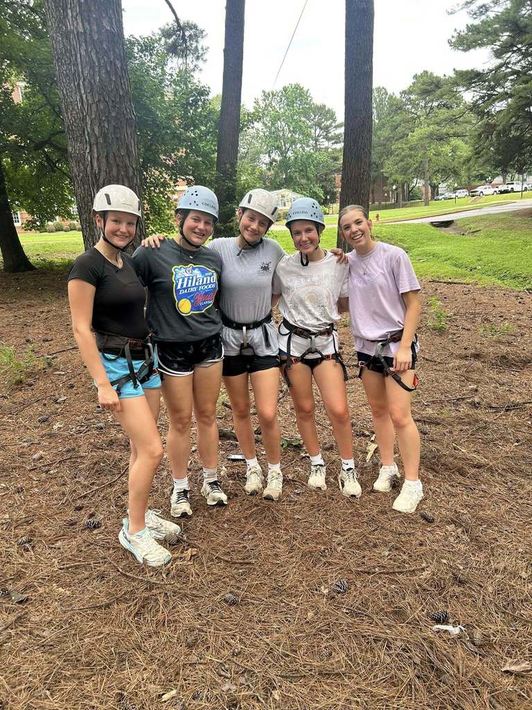 Lady Jackets in safety equipment.