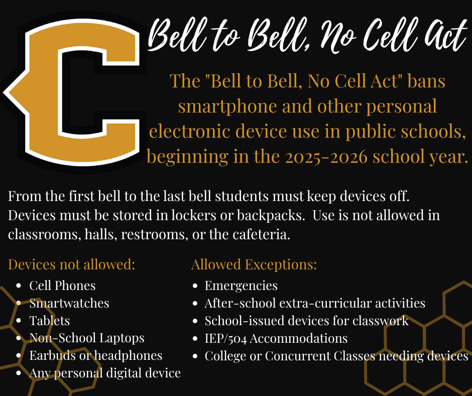 Bell to Bell No Cell Graphic