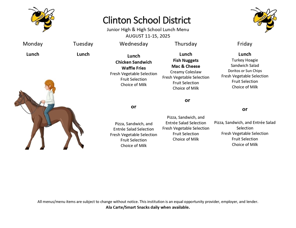 CHS Lunch Menu