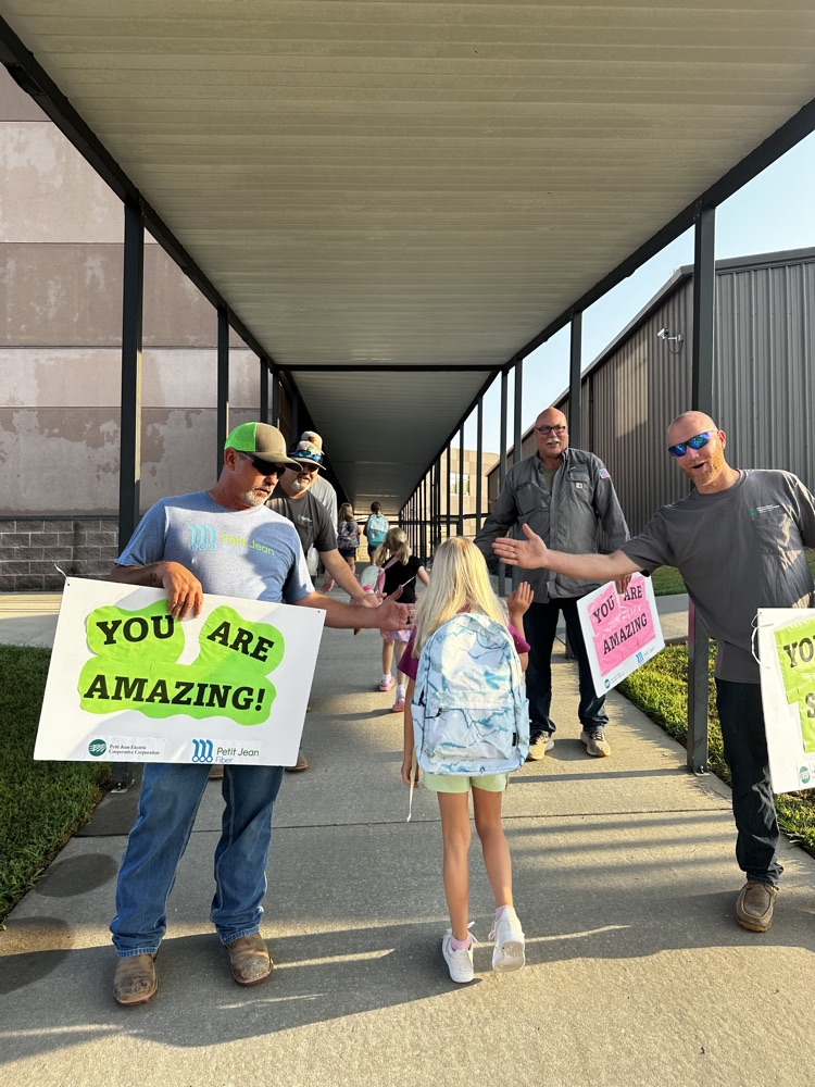 PJE Greeting Students
