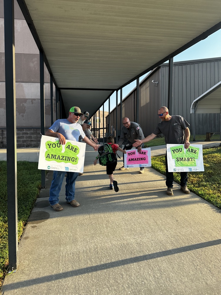 PJE Greeting Students