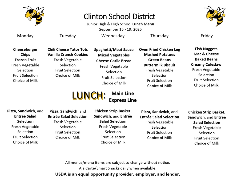 Lunch Menu