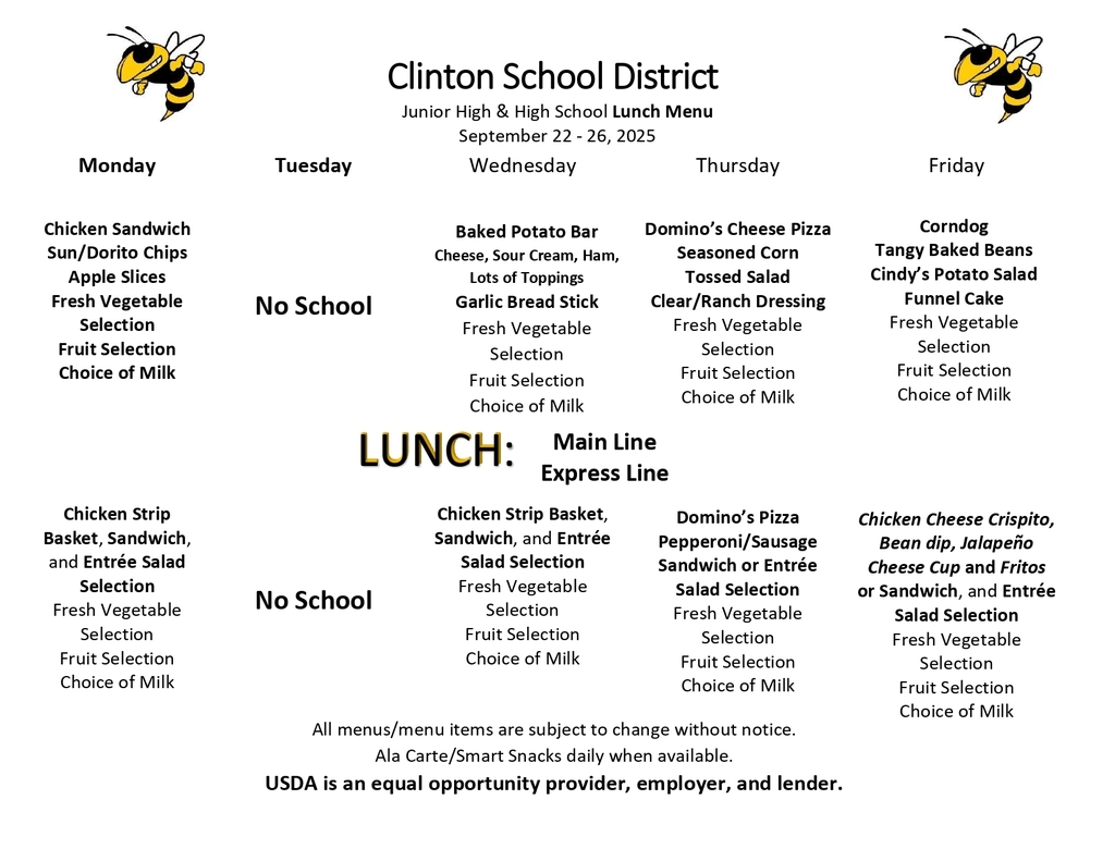 Lunch Menu