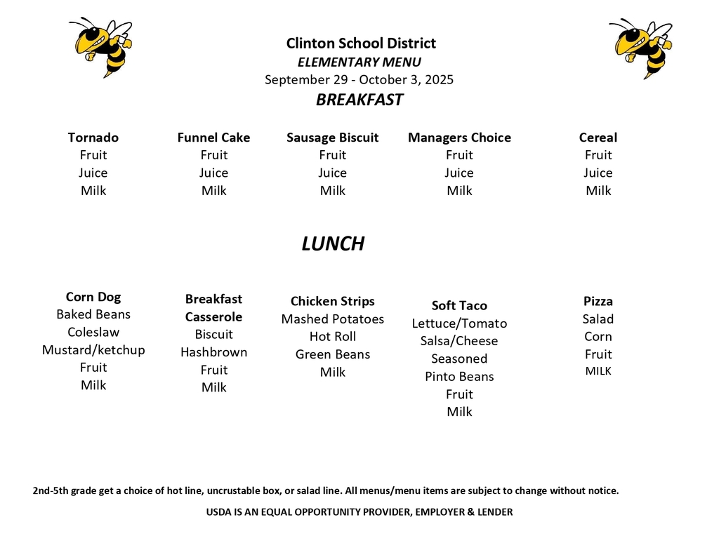 Lunch Menu
