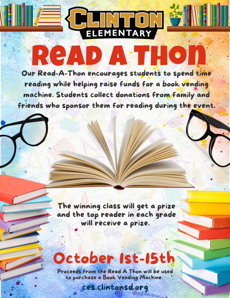 read a thon flyer with books