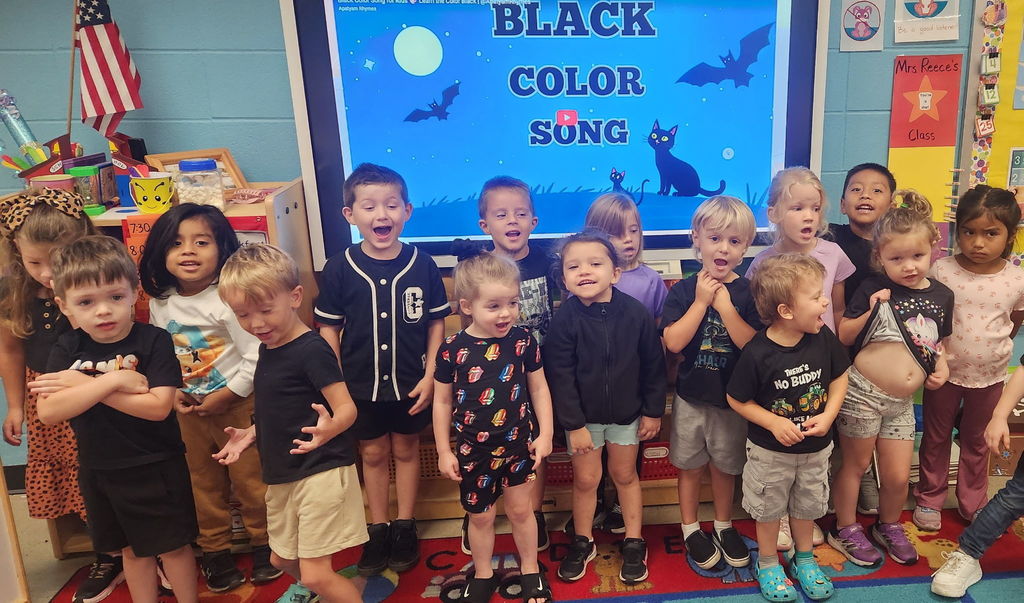 group of students wearing black