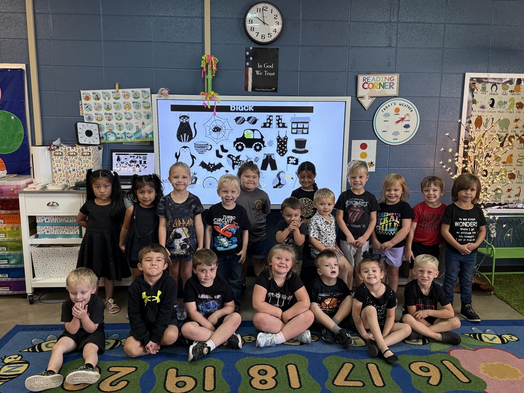 group of students wearing black