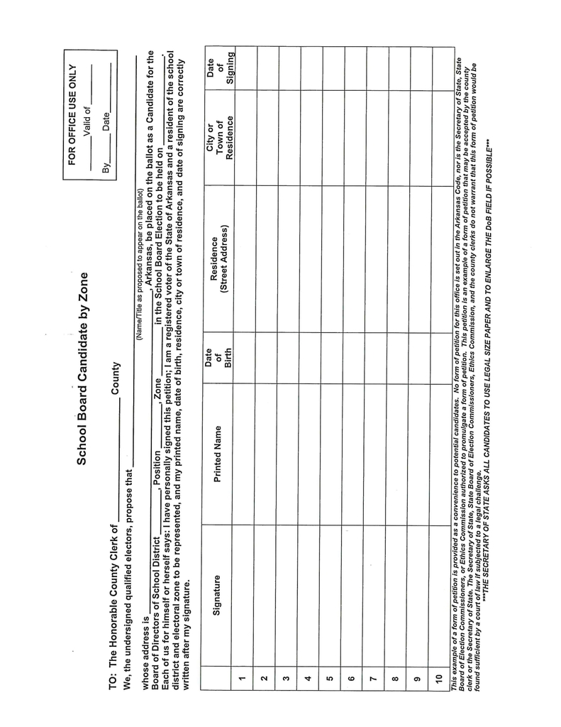 form with a table on it