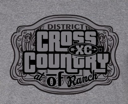 district cross country meet buckle with words