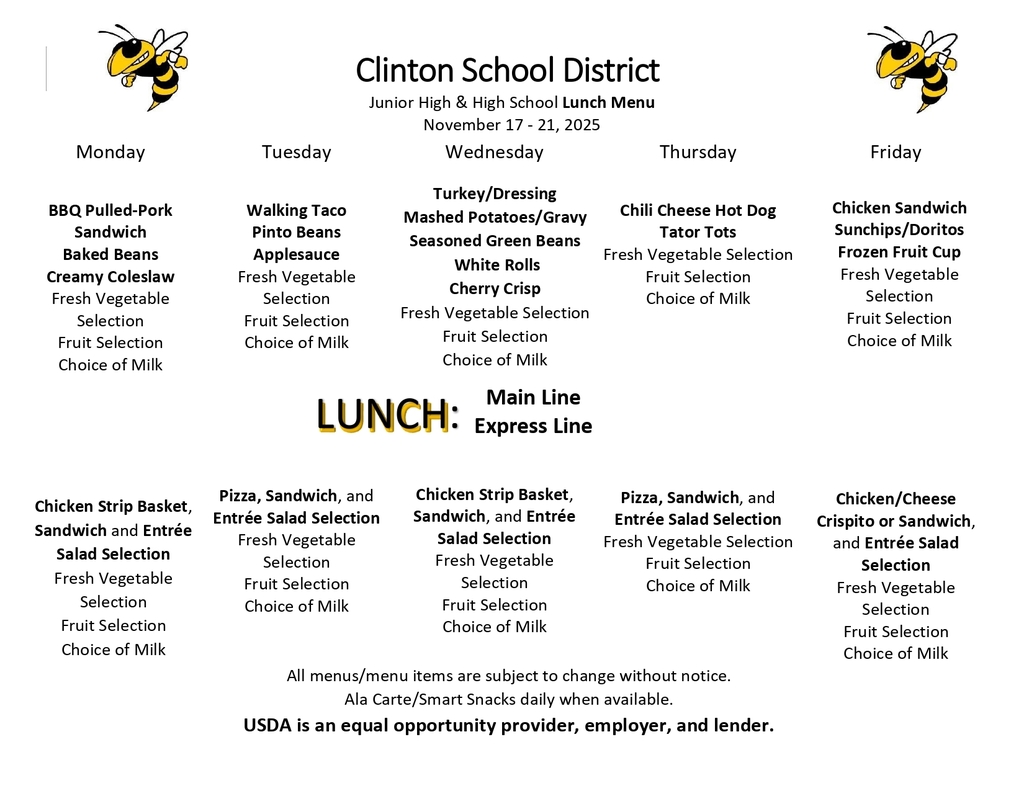 lunch menu