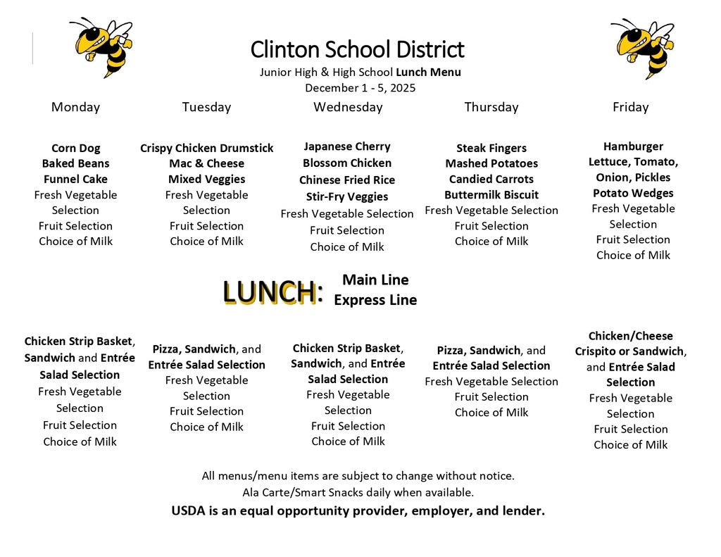 lunch menu