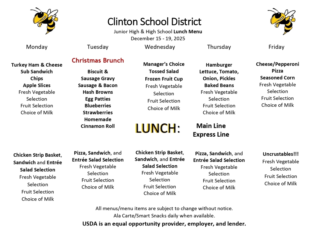lunch menu